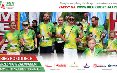 Rozpoczęła się wirtualna część 9. Biegu po Oddech, którego jesteśmy głównym sponsorem